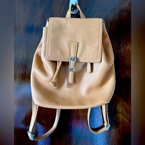 Vintage Coach Mini Tan Drawstring Backpack 9858